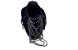 Art By Amy Labbe Navajo Pearl Necklace In Dark Stone