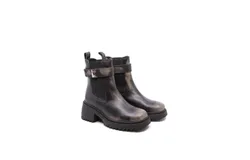 Steve Madden Gates Bootie In Black Distressed