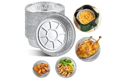 20PCS 6 Inch Disposable Aluminum Foil Plates Round Tin Foil Pie Pans for Air Fryers Baking Cooking Storage Roasting