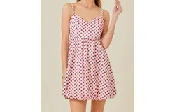 Day &plus; Moon Floral Bubble Mini Dress In Red