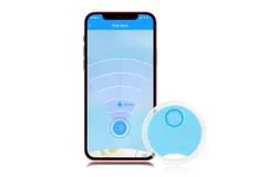1pcs Mini Tracking Device Anti-lost Alarm S8 Round Bluetooth Smart Tracker Child Finder Pet Tracker Wireless Two-way Locator-blue