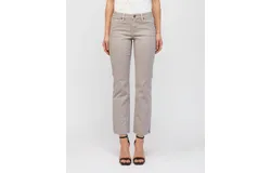 Mica Denim Bottom Slit Pants In Fossil