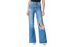 Blanknyc Franklin Straight Rip Pants In Cruise Control