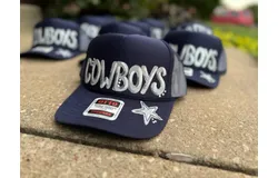 Babe Wholesale Co&period; Dallas Cowboy Painted Trucker Cap In Blue