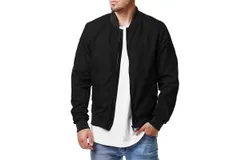 Men&apos;s Lightweight Bomber Jackets Light Track Jackets Casual Summer Windbreaker Outdoor Golf Fashion Coat for Men