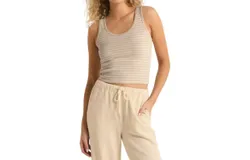 Z Supply Essy Stripe Rib Top In Fossil