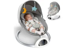 Baby Swing&comma;  Electric Baby Swing for Infants to Toddler&comma; Bluetooth Baby Rocker with Music Speaker&comma; Protable Bouncer for Baby&comma; 5 Sway Speeds 3 Seat Positions&comma; Remote Control for Indoor&comma; Boy&comma; Girl