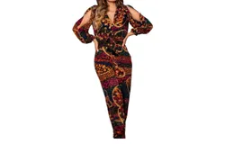 Artecor Lovely Leopard Jumpsuit In Red Multi