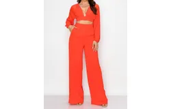 Rivir Dolman Set In Bright Orange