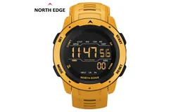 Men&apos;s Digital Watch Waterproof Pedometer Watches Sport Watch Step Counter Calorie Military Watch with Stopwatch Alarm LED Backlight Countdown-yellow
