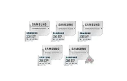 Samsung EVO Plus MicroSD 256GB&comma; 130MBs Memory Card with Adapter - 5 Units