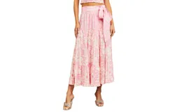 Love The Label Wanda Skirt In Portia Ombre Floral Print