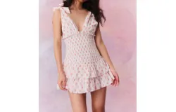 Loveshackfancy Rossi Dress In Cerise Pink