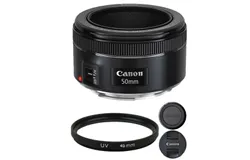 Canon EF 50mm f&sol;1&period;8 STM Lens  &plus; 49mm UV Filter