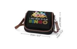 I Just Need To Play Bingo Vintage Crossbody Bag for Women Medium Leather Hobo Bags Shoulder Bag Classic City Leather Satchels