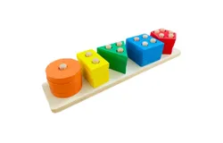 Montessori Toys for 1 to 3-Year-Old Boys Girls Toddlers and Kids Preschool&comma; Wooden Sorting & Stacking Educational Toys&comma; Color Recognition Stacker Shape Sorter&comma; Learning Puzzles Gift