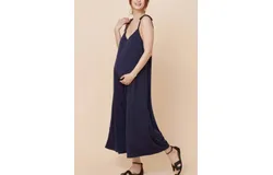 Liv Maternity Stretch Jersey Jumpsuit In Navy