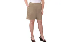 On The Plus Side Jersey Cotton Shorts - Plus In Tan