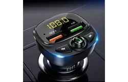 FM Transmitter Car Bluetooth Car Radio Adapter with Dual USB Charger for Cell Phone