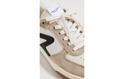 rag & bone Women&apos;s Retro Court Sneakers&comma; Dove&sol;Sand&comma; Tan Lace Up