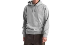 The North Face Heritage Patch Hoodie In Heather Grey