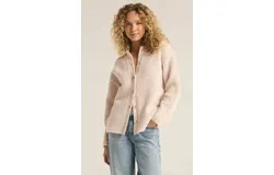 Z Supply Lennie Button Up Sweater Cardigan In Cream