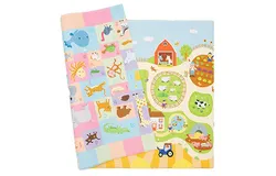 Play Mat &lpar;Medium&comma; Playful Busy Farm&rpar; 73&OpenCurlyQuote;&OpenCurlyQuote; x 49&OpenCurlyQuote;&OpenCurlyQuote; Original One-Piece Reversible Rollable Waterproof Play Mat for Infants&comma; Babies&comma; Toddler&comma; and Kids