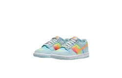 Nike Kid&apos;s Dunk Low Sneaker In Glacier Blue&sol;lemon Twist&sol;aqua Blue&sol;total Orange