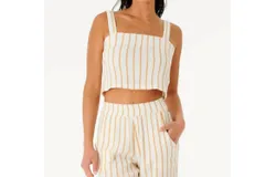 Rip Curl Premium Surf Stripe Top In Gold