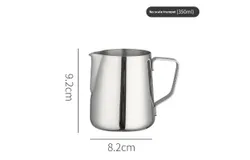 Milk Foam Can Latte Cup - Stainless Steel Can Latte Art Espresso Machine Accessories Steam Can Cappuccino Milk Foam Cup &lpar;350ml&rpar;