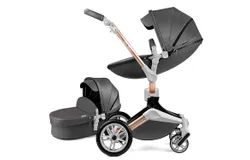 Baby Stroller&colon; Height-Adjustable Seat and Reclining Baby Carriage with Four-Wheel Shock Absorption&comma; Bidirectional&comma; Elevated View&comma; Stylish Stroller