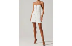 Astr Deniz Mini Dress In White