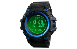 Watch Compass&comma; Altimeter Barometer Thermometer Temperature&comma;  Military Army Waterproof Outdoors Sport Digital Watch for Men-blue