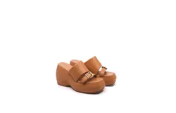 Free People Women&apos;s Mila Wedge Sandal In Vachetta