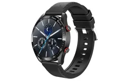 Bluetooth call smart watch ECG&plus;PPG business I9 men&apos;s watch with waterproof strap-Black