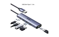 Ugreen USB3&period;0x4&plus;Type-C Aluminum alloy braid 1&period;5m