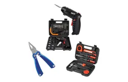 Home Project Power & Tool Set&colon; Rechargeable Electric Screwdriver&comma; 9-Piece Handy Solutions Tool Set & 11-in-1 Multifunction Tool