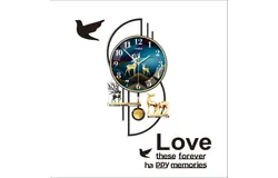 Creative clock wall clock living room new modern simple atmosphere restaurant home wall light luxury clock wall light-Mini size&colon; 30&ast;56