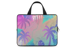 Abstract&comma; Coconut Tree Laptop Bag Women Man 10 12 13 15 17 Inch Office Notebook Travel Computer Handbag Waterproof Bag Notebook Cover