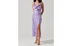 Astr Elin Dress In Purple Abstract