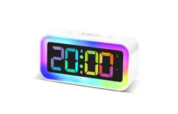 Digital Alarm Clock - Easy to Operate&comma; Large Night Light&comma; Alarm Clock&comma; Snooze Function&comma; Omni-directional Brightness Adjuster&comma; LED Digital Display