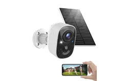 Solar Security Camera Wireless Outdoor&comma; 2K Cameras for Home Security Outside Cloud&sol;SD Storage