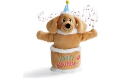 Birthday Cake Dog Toy&comma; Singing and Dancing Birthday Songs&comma; Interactive Dog Toys&comma; Plush Stuffed Puppy Toys with Echo Function Feature&comma; Happy Birthday Gift for Dogs