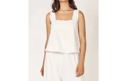 Girl And The Sun Selene Sleeveless Top In White