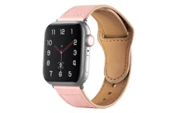 Apple leather strap iWatch universal business reverse button-head layer cowhide single nail strap