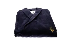Bathrobe - Charcoal by Tara for Unisex - 1 Pc Bathrobe &lpar;4XL&rpar;
