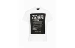 Versace Men Logo Short Sleeves Cotton T-Shirt In White