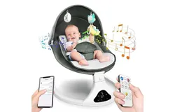Baby Swing for Infants to Toddler&vert; Portable Infant Swing with Remote Control&comma; Rocker for Newborn with 5 Speeds&comma; 3-Point Harness&comma;3 Seat Positions for Baby Boy Girl &lpar;Green&rpar;