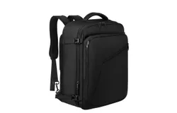 MATEIN Backpack&comma; Extra Large Travel Backpack&comma; Expandable Bag&comma; Waterproof&comma; Lightweight Flight Backpack&comma; Black
