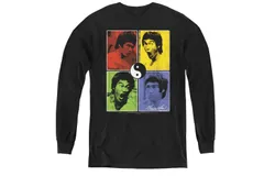 Bruce Lee Enter Color Block Youth Long Sleeve Tee